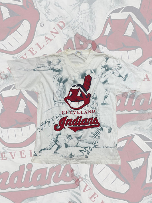 INDIANS CLEVELAND ALL OVER PRINT TEE